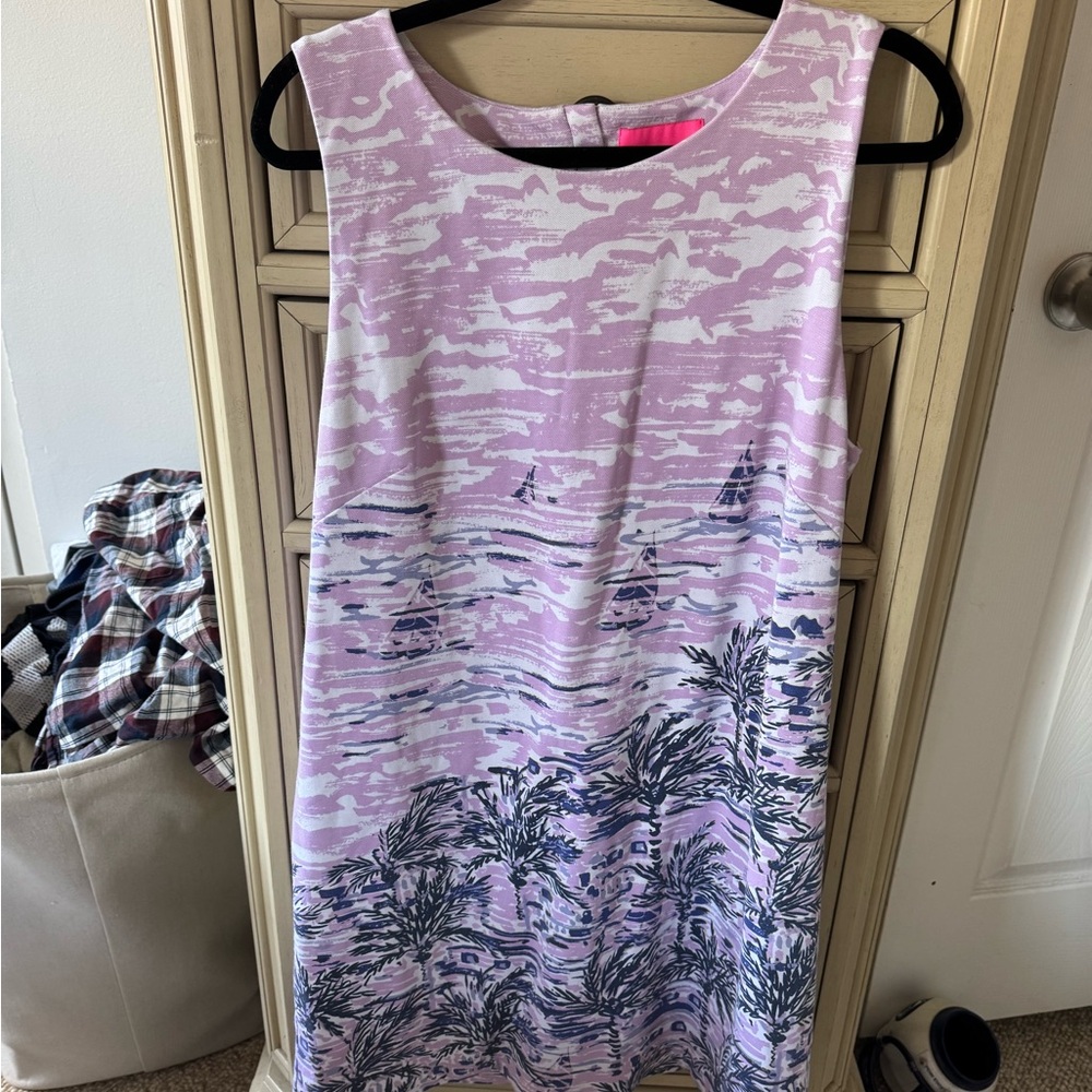 Lilly Pulitzer Lavender and White Sleeveless Dress